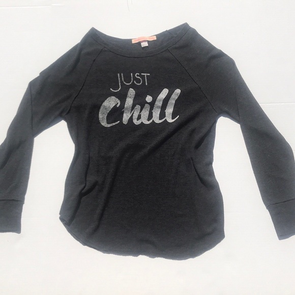Rebellious One Tops - ☕️Rebellious One “Just Chill” Graphic Sweatshirt